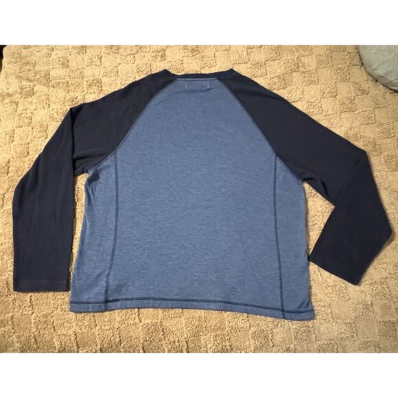 Tommy Bahama Mens Blue Raglan Long Sleeve Sweater Preppy Casual Shirt XXL - Picture 6 of 12